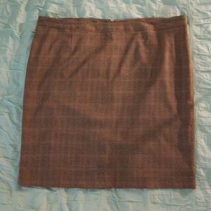 LANE BRYANT NWOT BROWN TWEED SKIRT